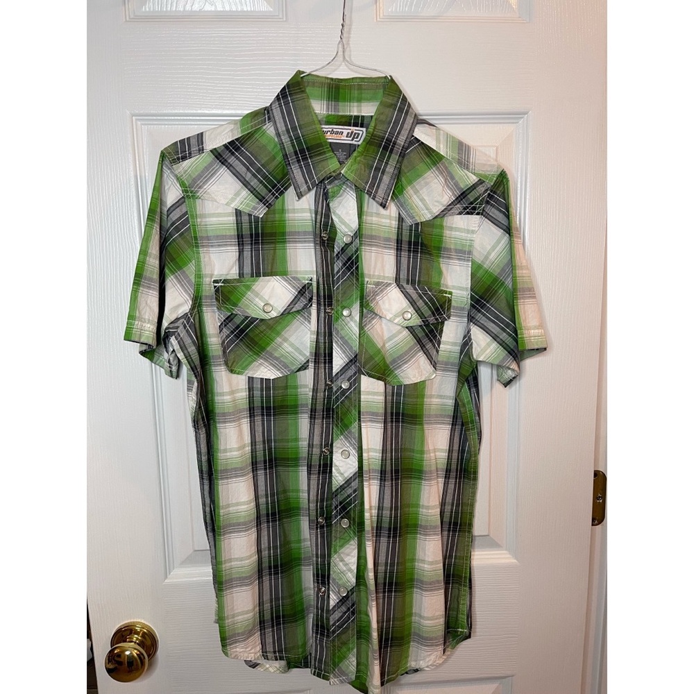 Green Urban Pipeline Men’s Button Down Shirt